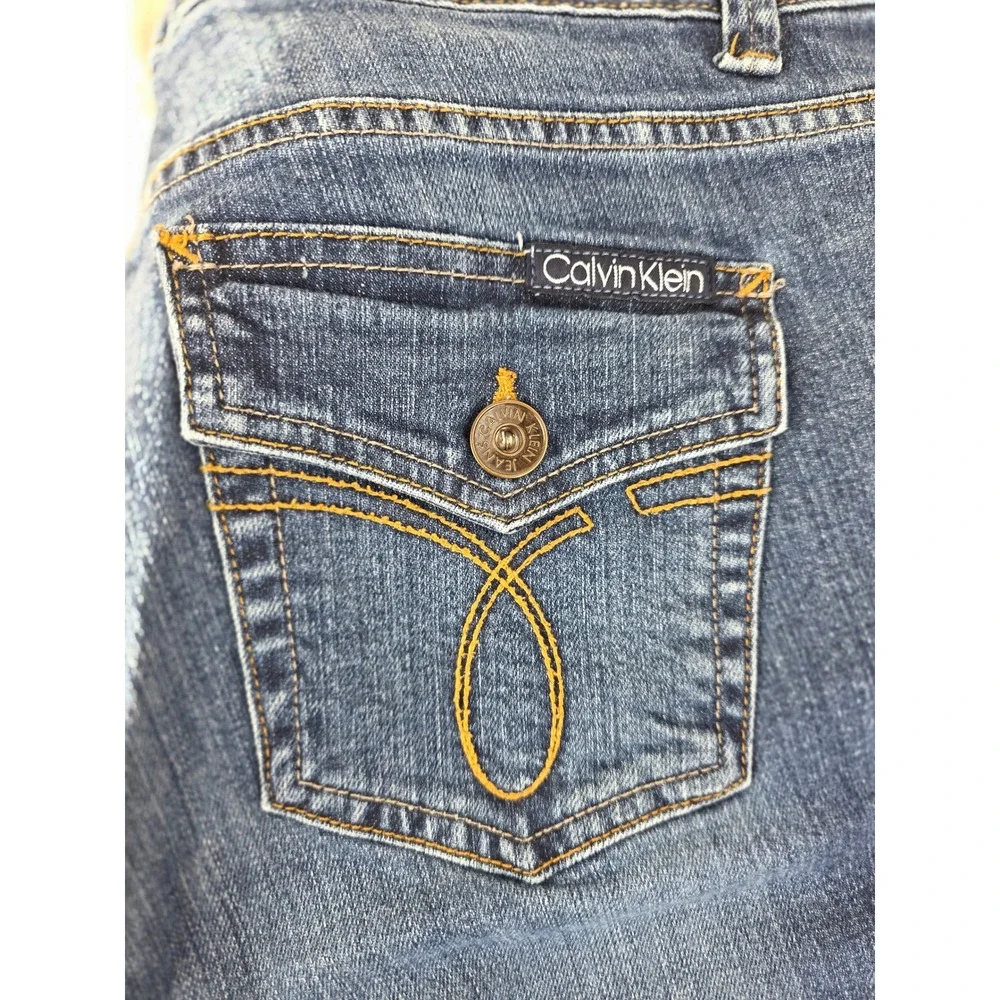 Calvin Klein Jeans Lean‎ Boot Cut Blue Denim Women's Jeans Size 14